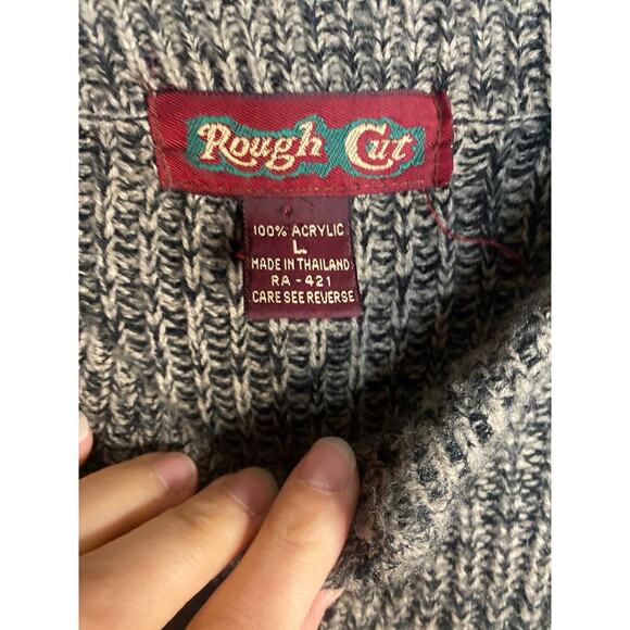 Rough Cut Black Brown Men's Sweater Large - Picture 3 of 5